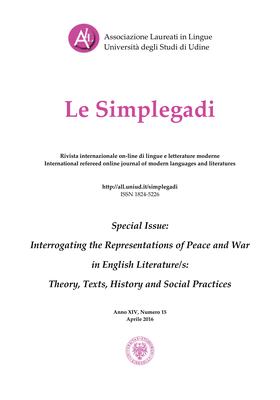 N. 15 (2016): Interrogating the Representations of Peace and War in English Literature/s: Theory, Texts, History and Social Practices - Copertina