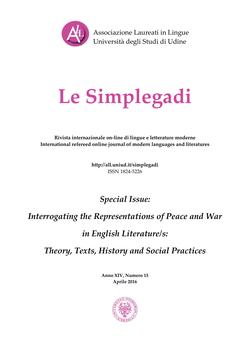 N. 15 (2016): Interrogating the Representations of Peace and War in English Literature/s: Theory, Texts, History and Social Practices - Copertina