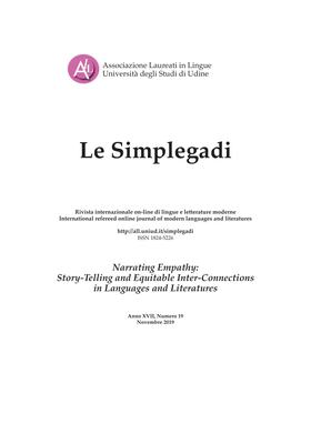 N. 19 (2019): Narrating Empathy: Story-Telling and Equitable Inter-Connections in Languages and Literatures - Copertina